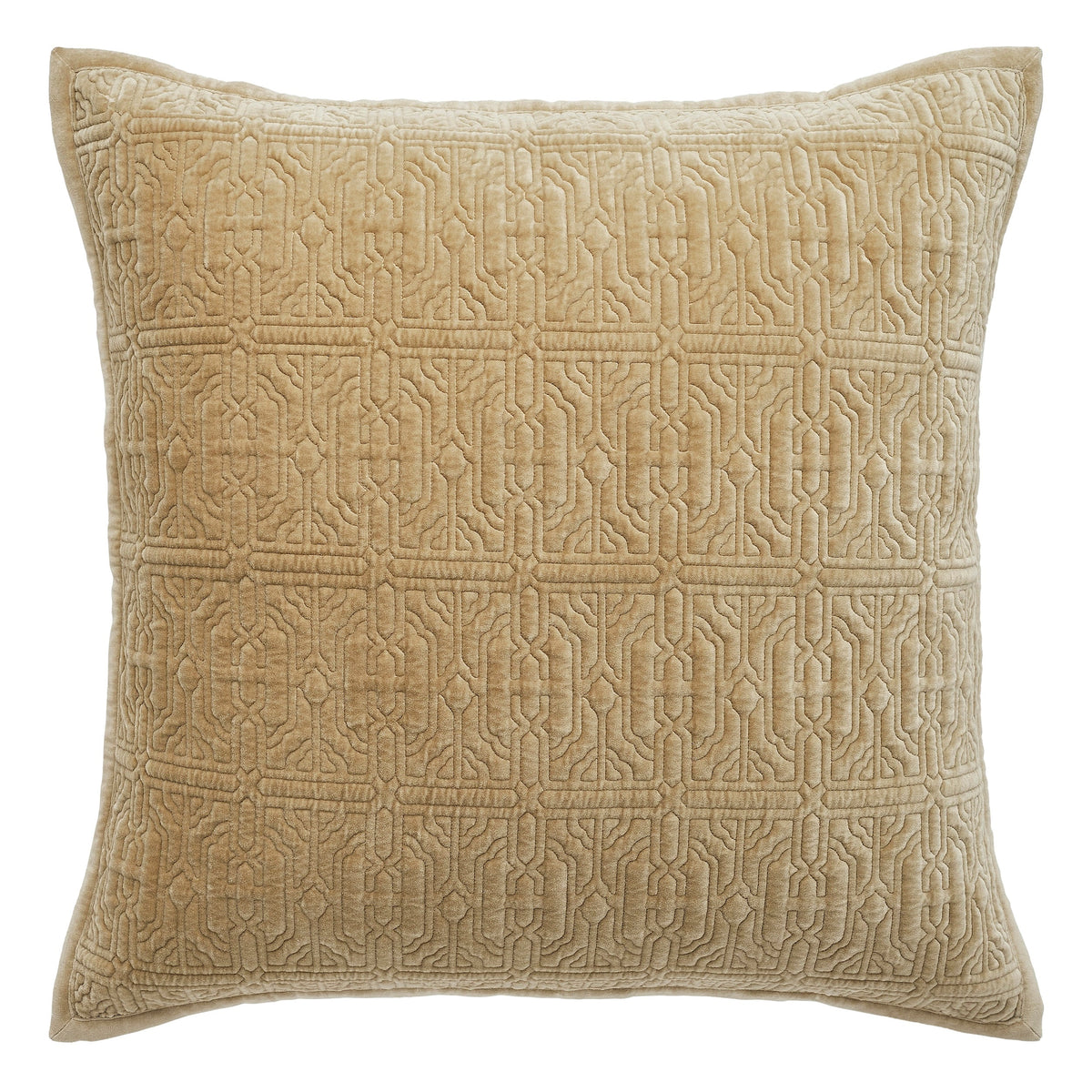 Duke Geometric Cotton Velvet Quilt Sham