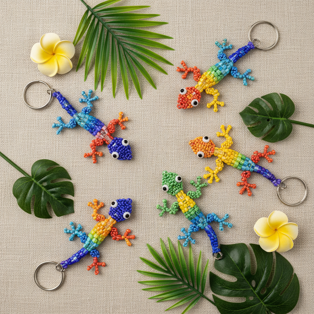 Gecko Keyring (Set of 6)
