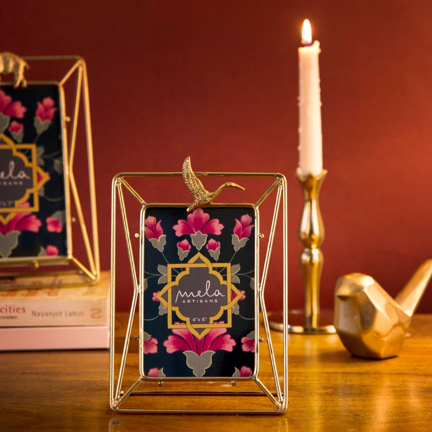 Serenity Crane Metal Photo Frame 4x6, Gold