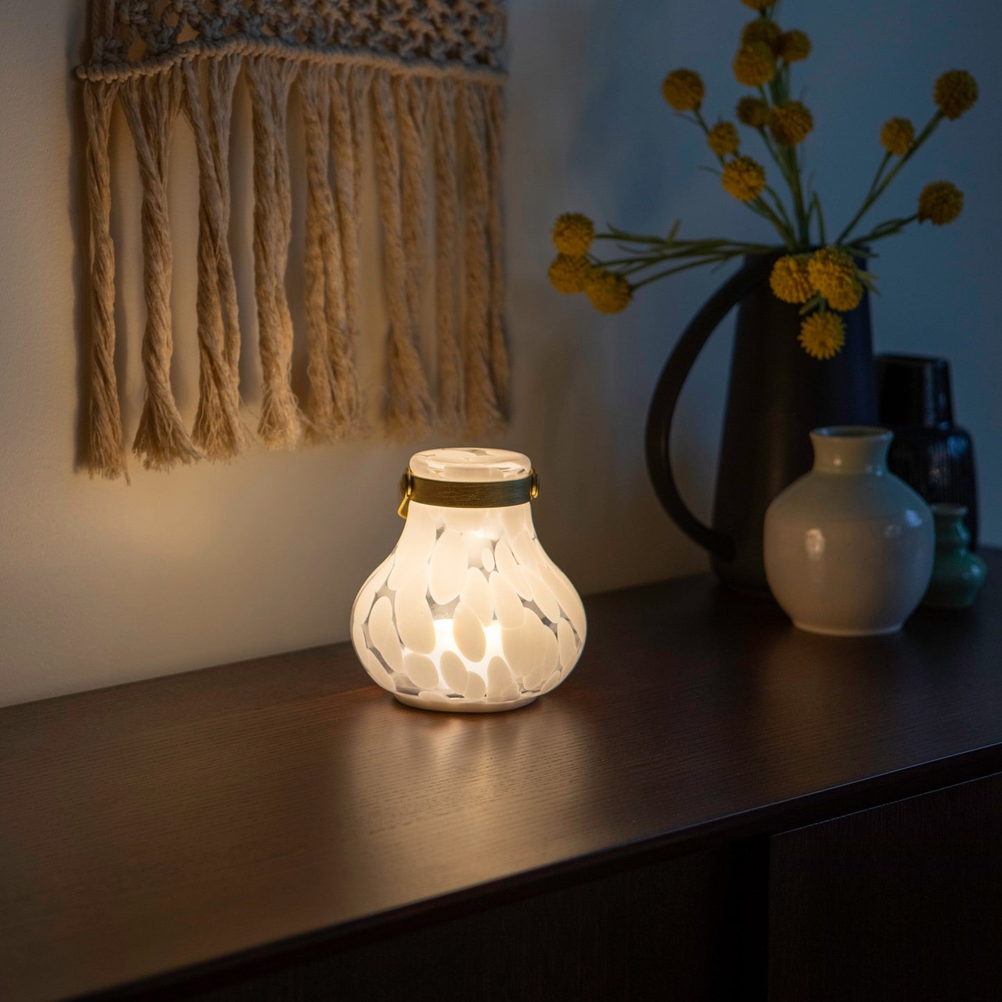 Moondrop Lantern - Rechargeable Glass LED Lantern
