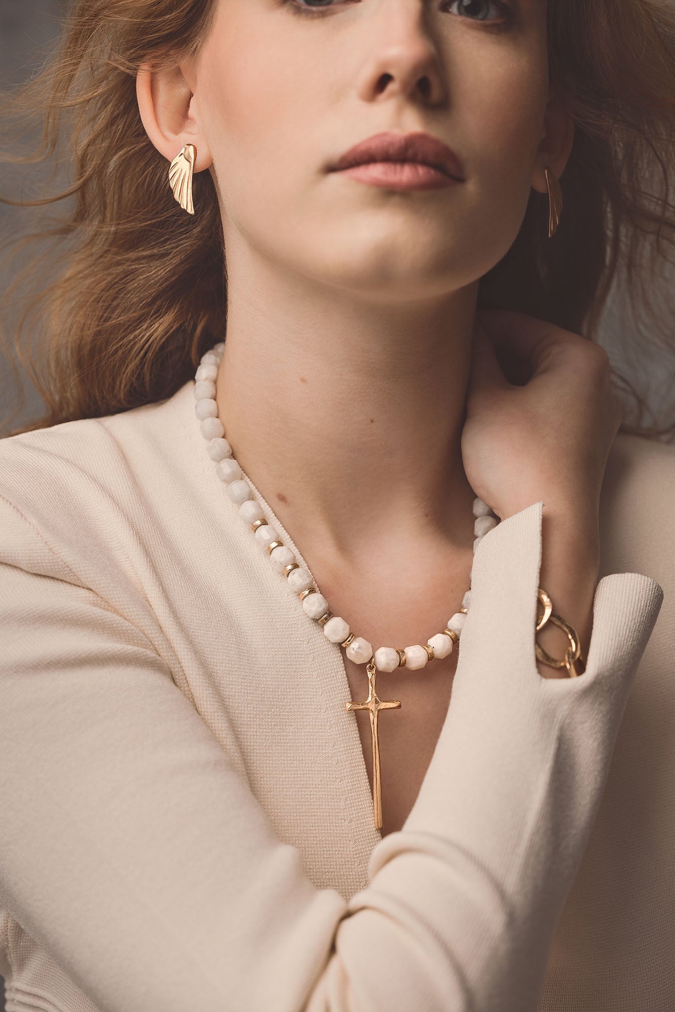 Heavenly Bronze Cross Necklace