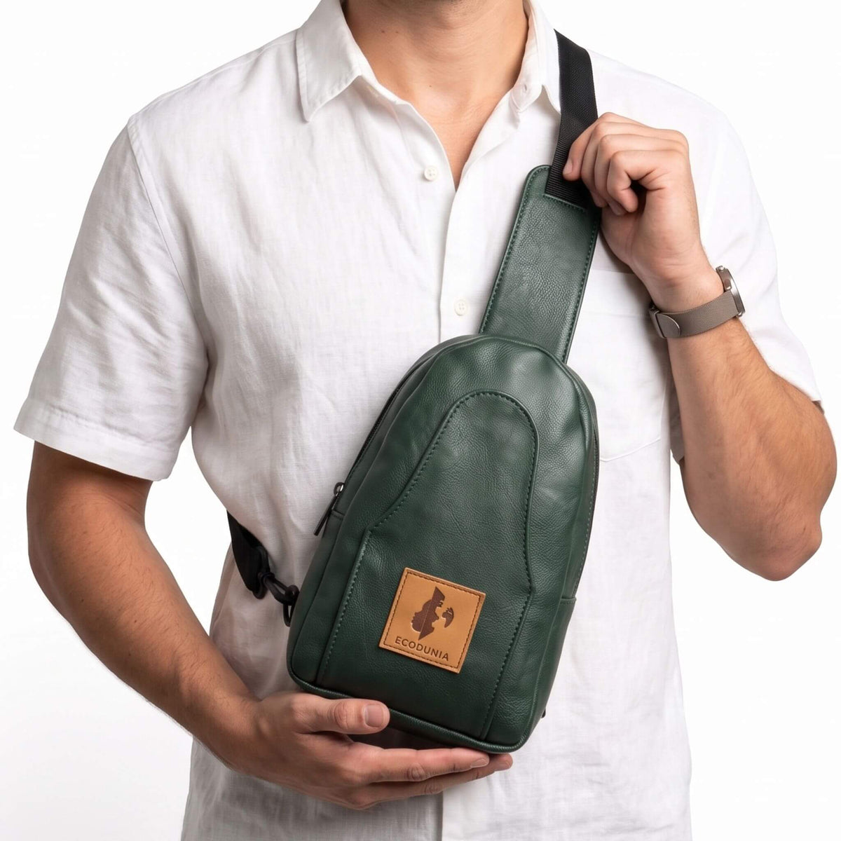 Vegan Leather Sling Bag for Women | Buru Small Crossbody Bag for Men