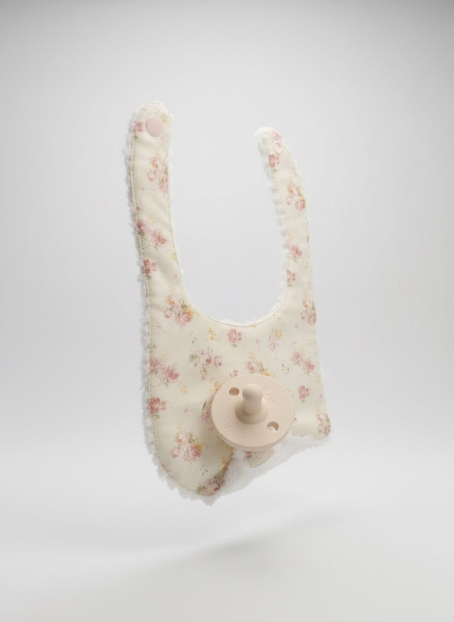 Sooth & Snap Pacifier Bib - Antique Rose