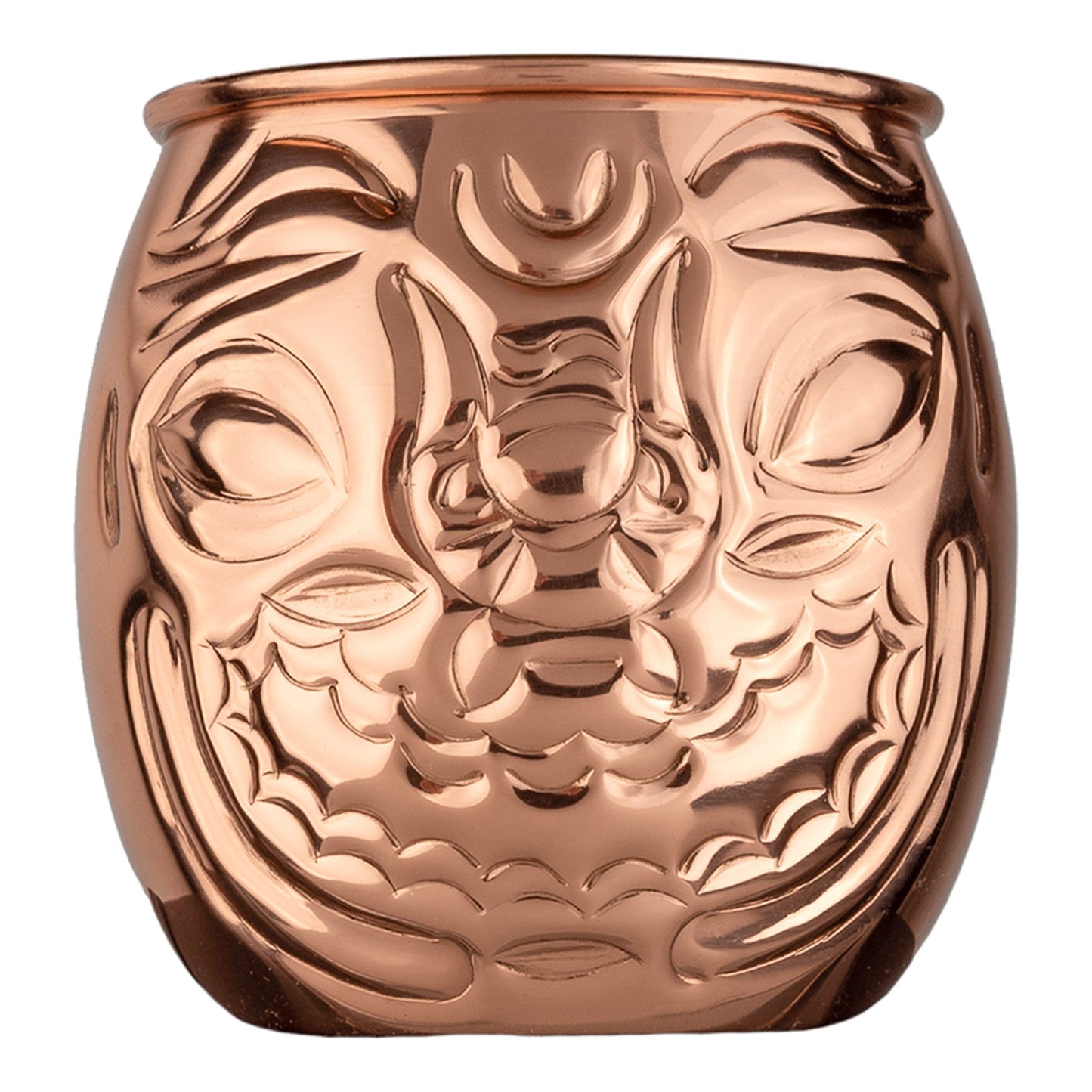 Happy/Sad Copper Barrel Tiki Mug
