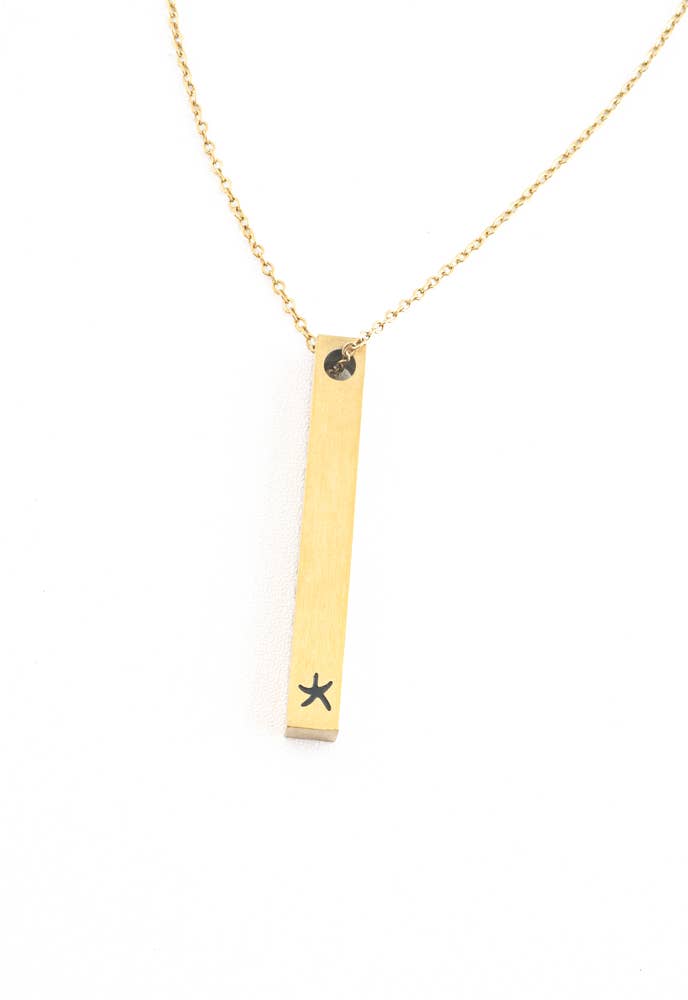 Justice Gold Gold Bar Necklace