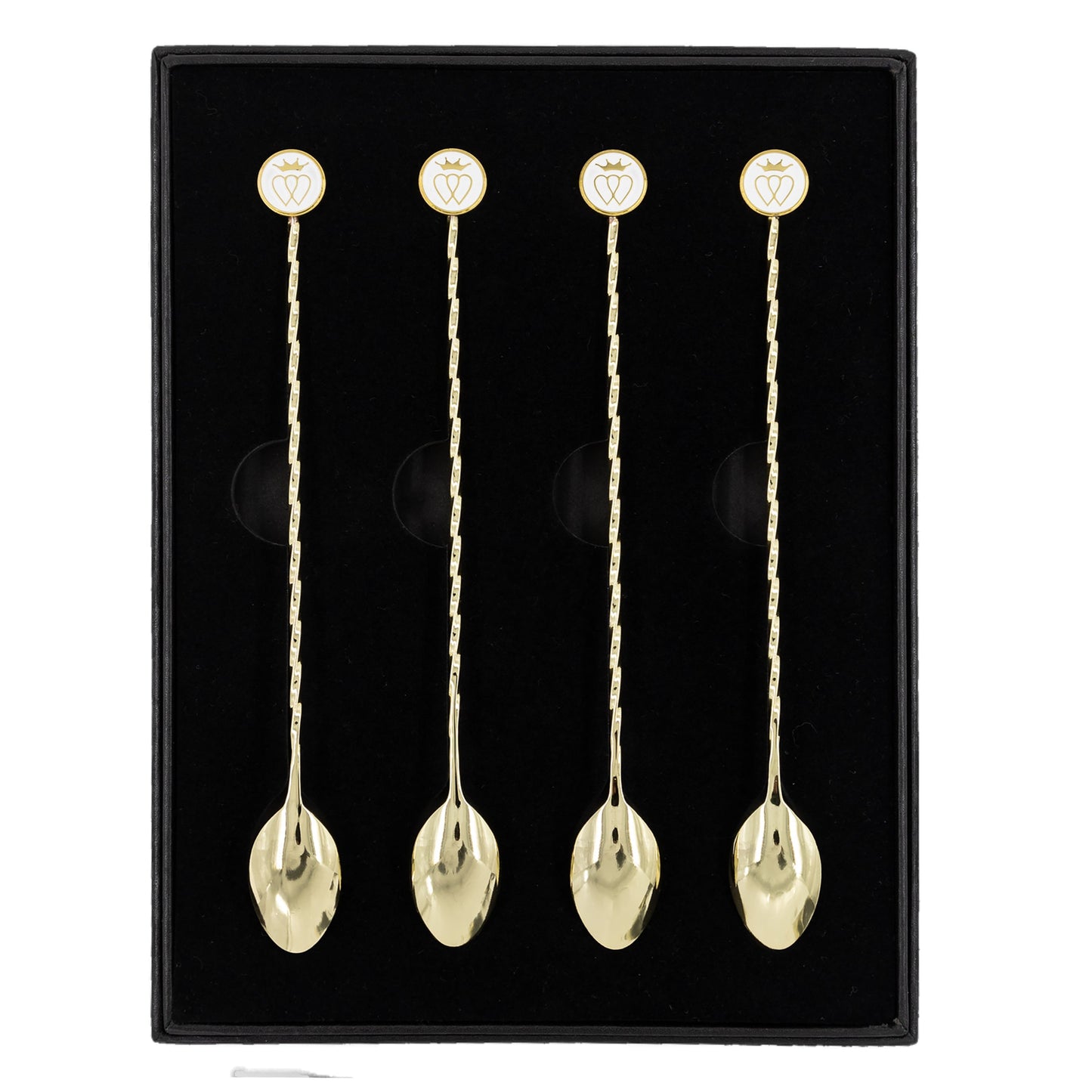 French Cocktail Spoons Gift Set - Gold