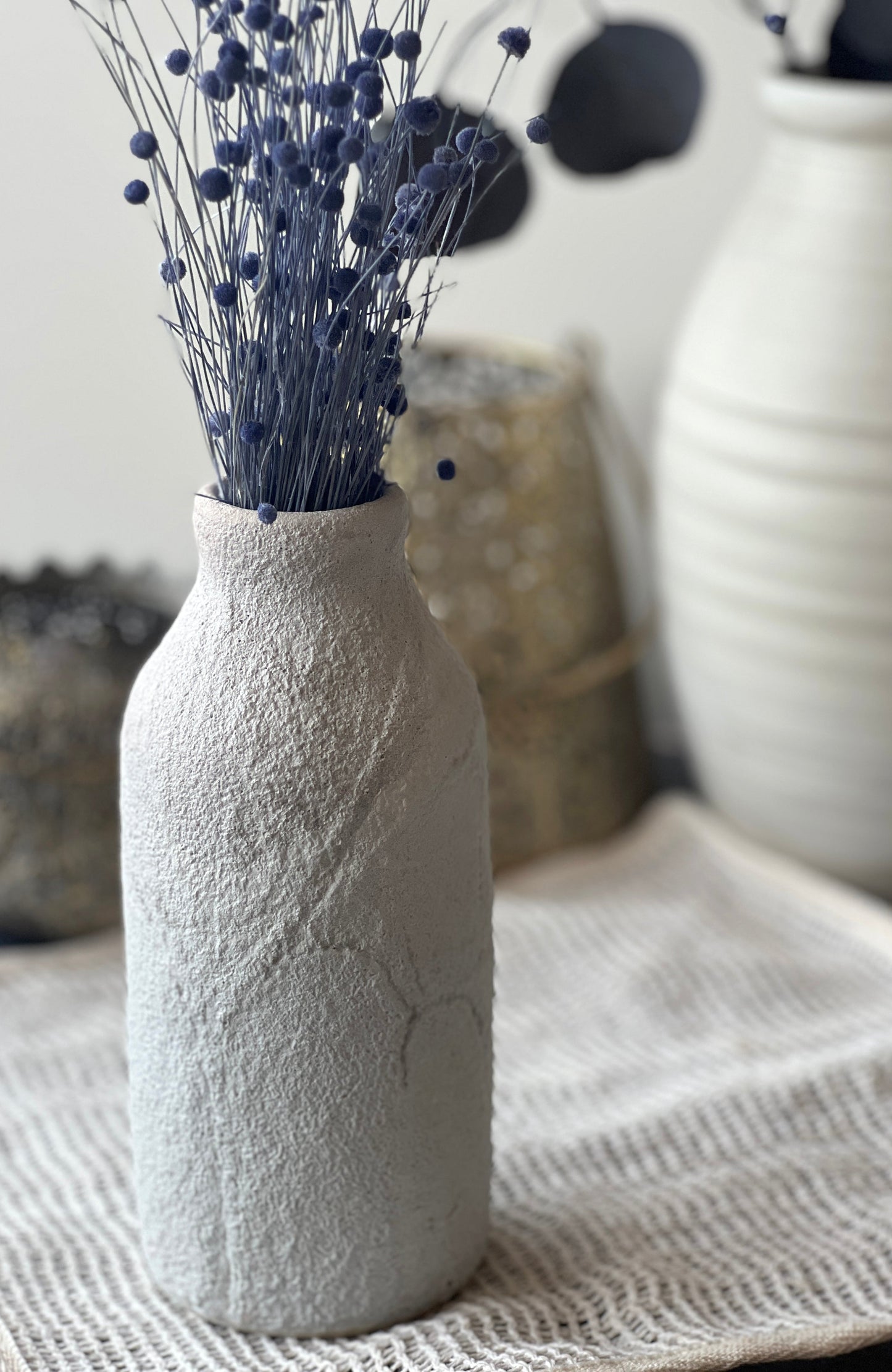 Gray Crater Vases