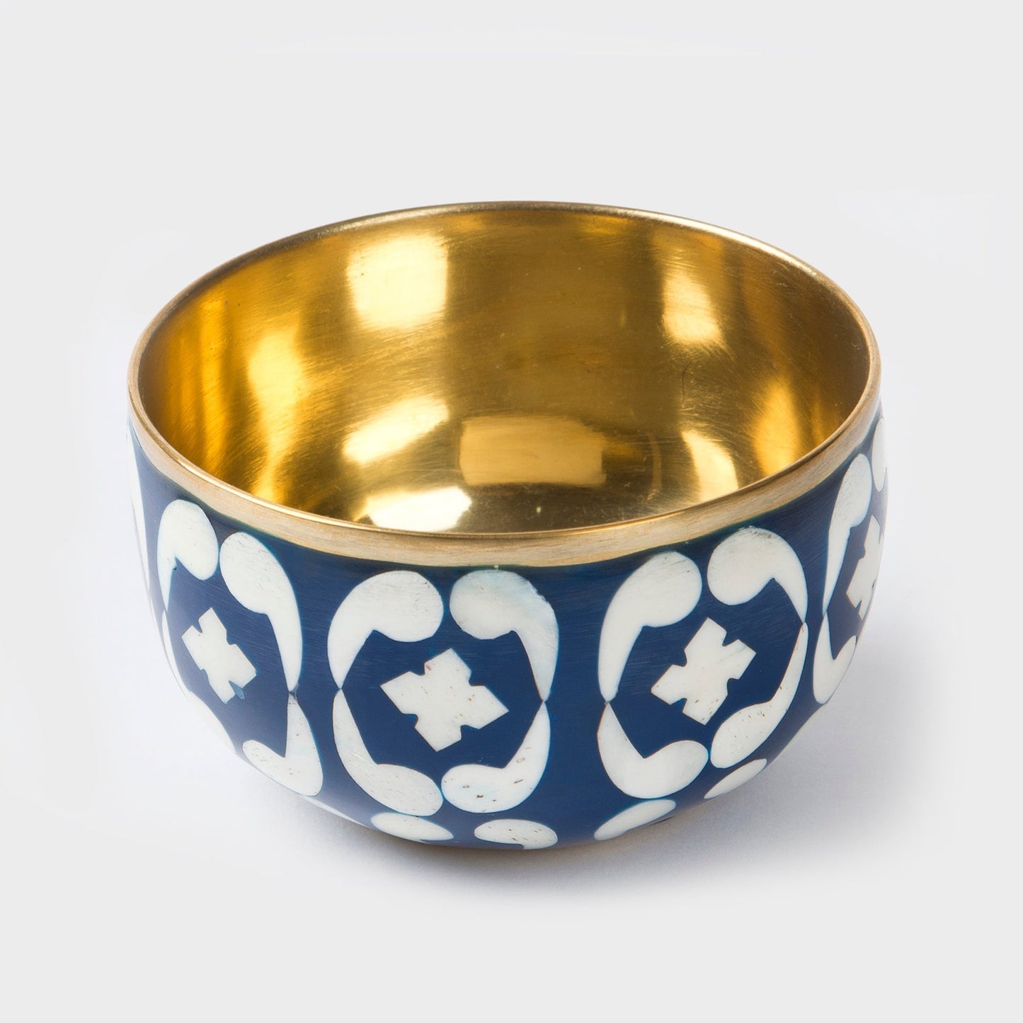 S/2 Lattice Blue Trinket Bowl & Tray Gift Box Set