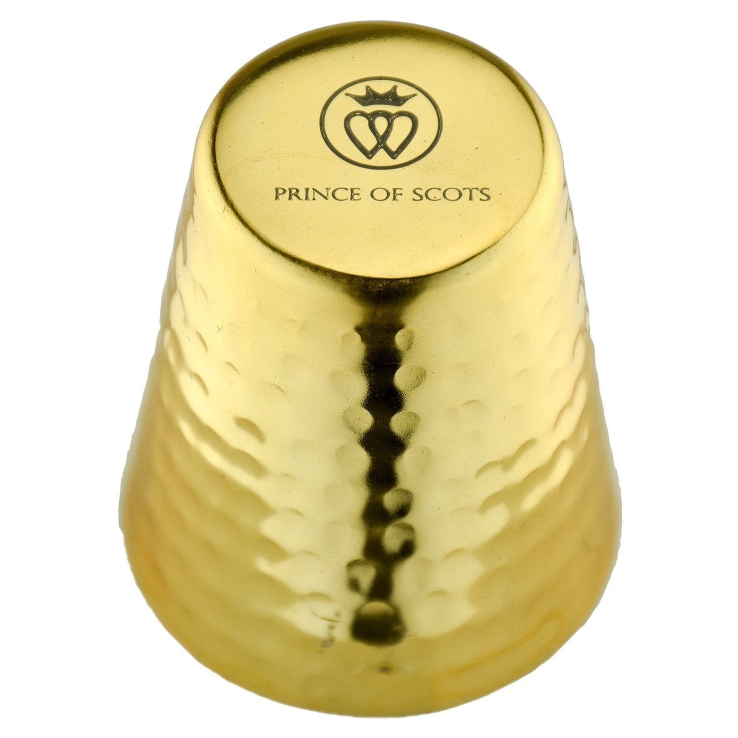 S/2 Hammered Copper Shot Glasses w/ 24K Gold-Plate