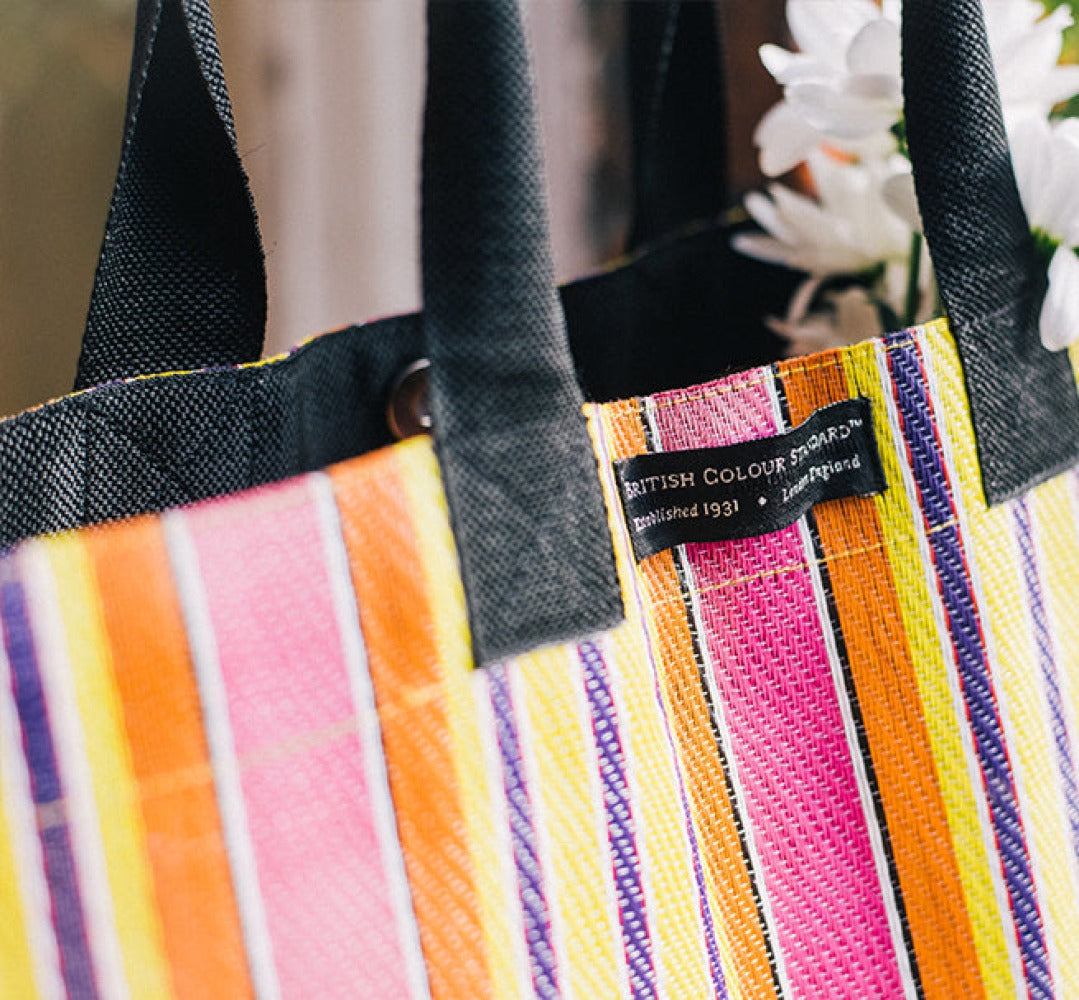 Woven Market Shopper in Neyron Rose, Sage & Primrose Yellow