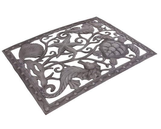 Handcrafted Haitian Metal Art, Sea Life Creatures