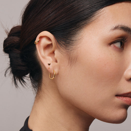 14K Yellow Gold Martini Stud