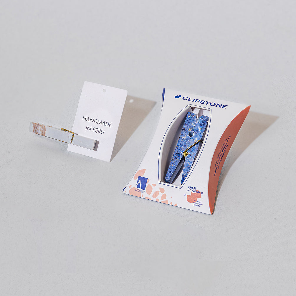 Decorative gemstone Laundry Clip - Celeste Blue