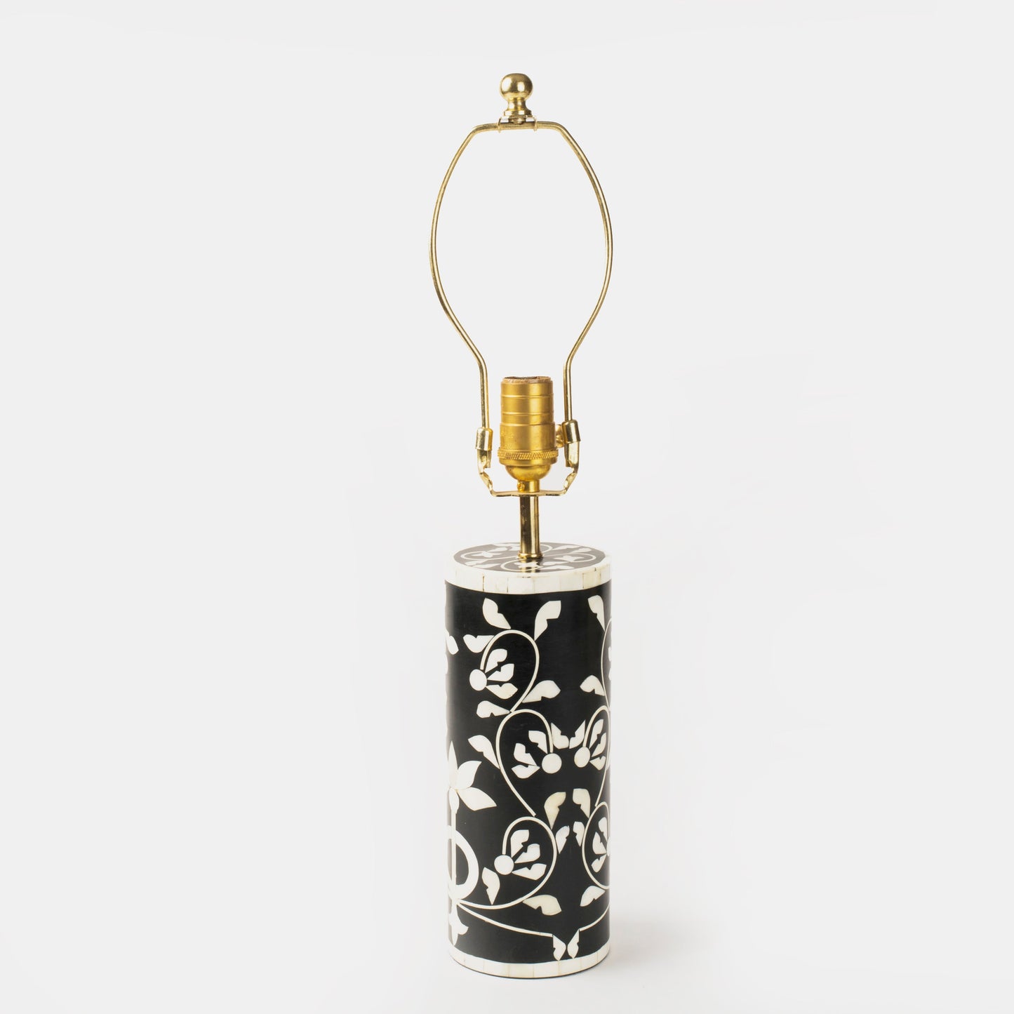 Floral Vines Bone Inlay Table Lamp Base