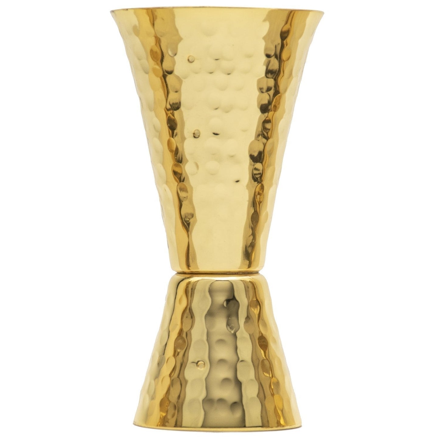 24K Gold Plate Hammered Solid Copper Jigger