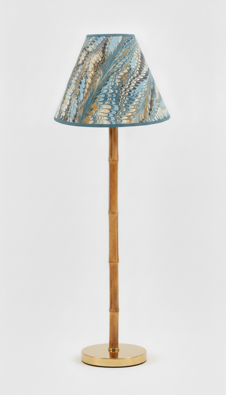 16" Empire Lampshade —  Hand-Marbled