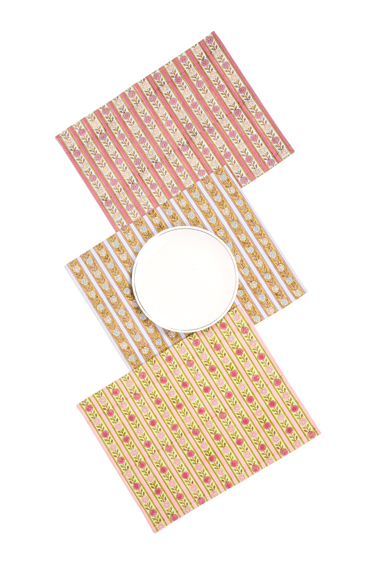 Vintage Floral Stripes Placemat