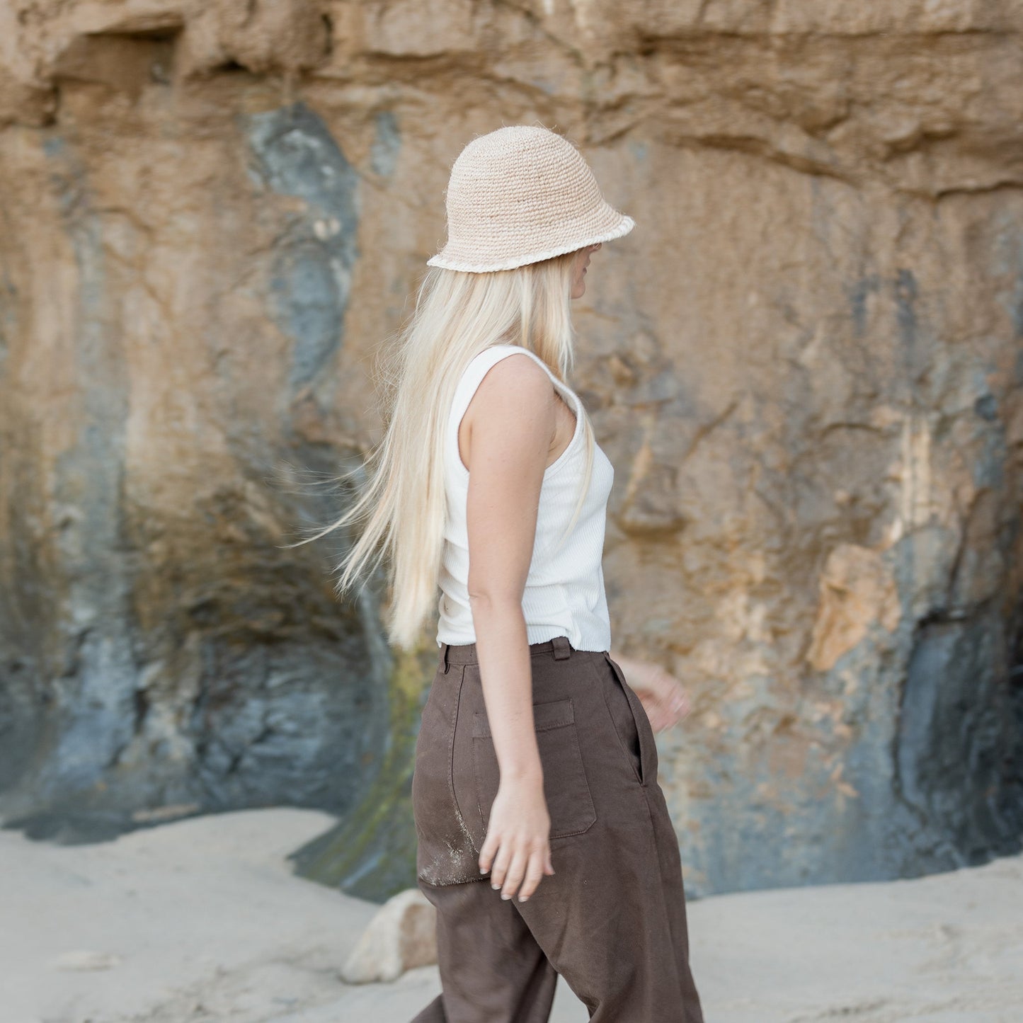 Summer Bucket Hat - Trimmed Natural