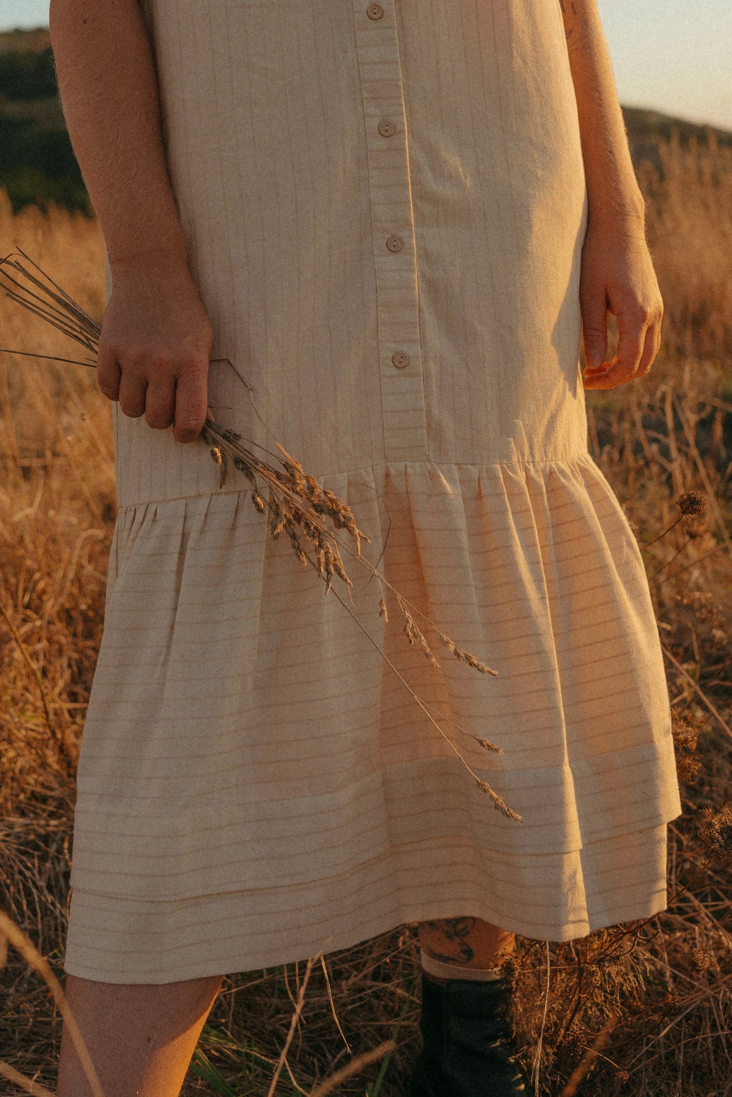 Cilou Dress | Natural Stripe - ReCreate Clothing