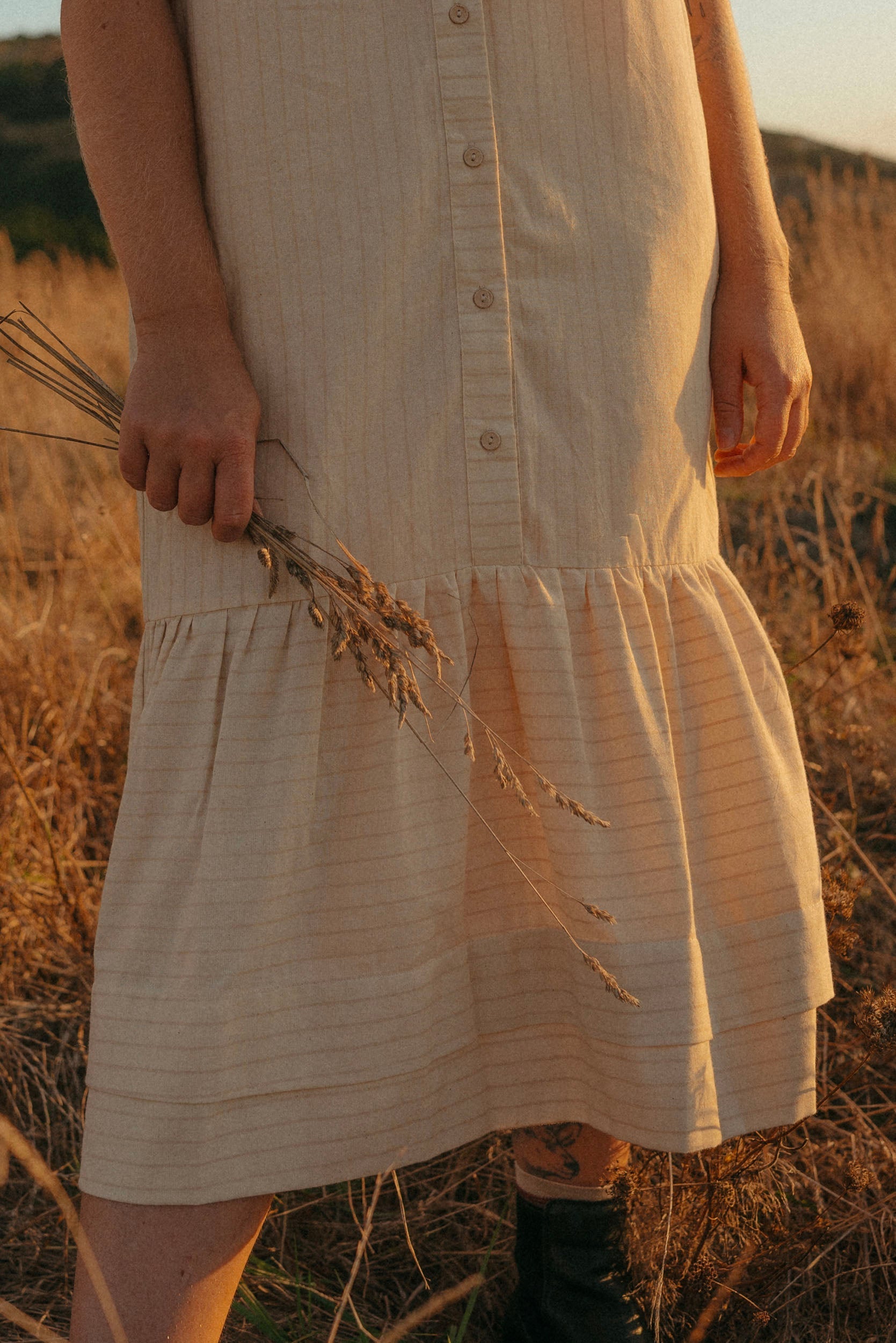 Cilou Dress | Natural Stripe - ReCreate Clothing