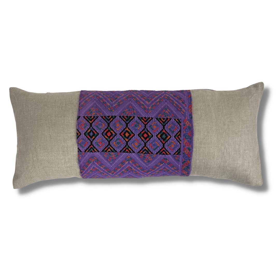 Huipil & Hemp Throw Pillow Cover