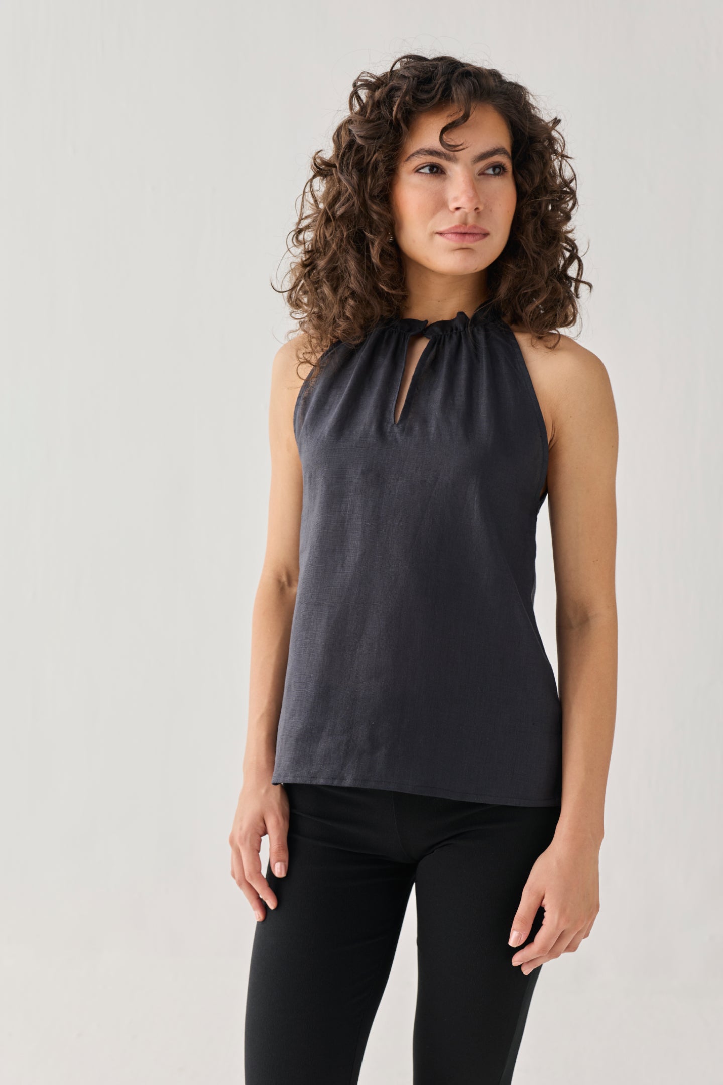 Halter Neck Top in Black