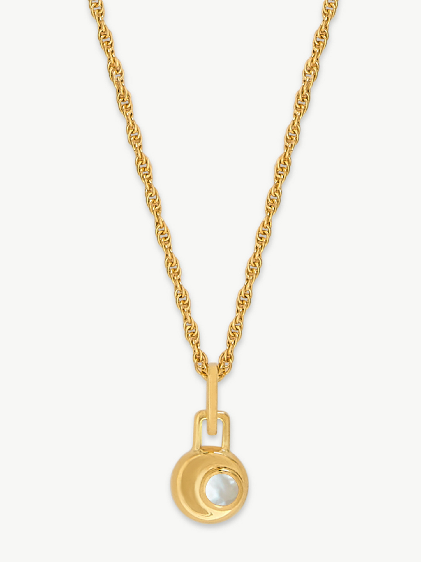 Gold plated Mother of Pearl Mini necklace - Cressida | No More Nobody