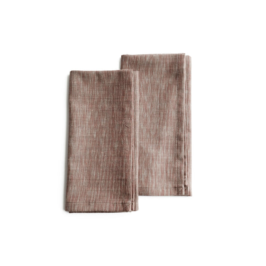 Handwoven Organic Cotton Napkins, Set of 2 | 20" × 20" | Fair Trade | Timeless