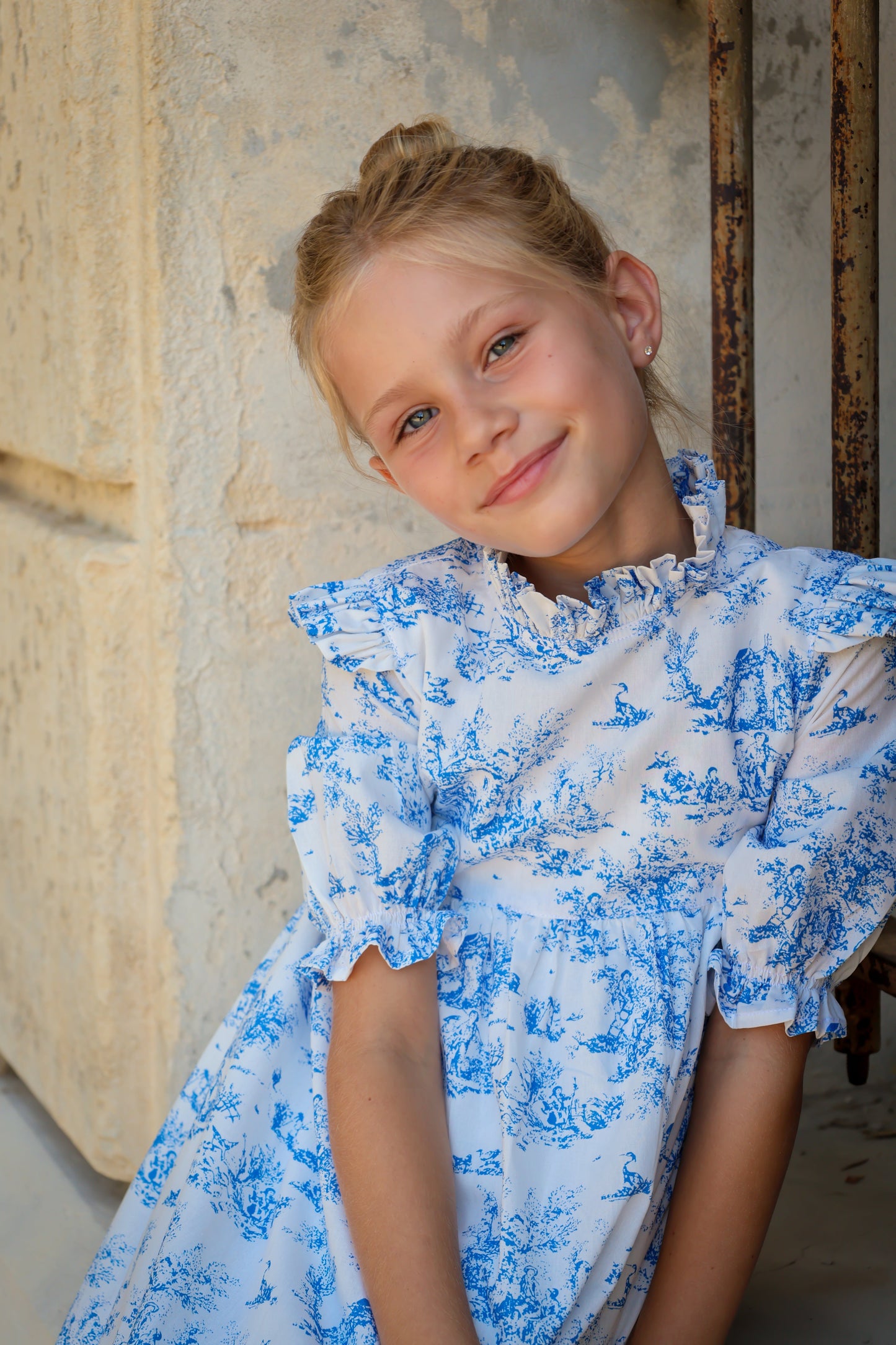 Aoki Dress-Blue Toile