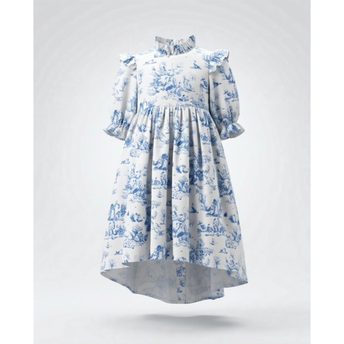 Aoki Dress-Blue Toile