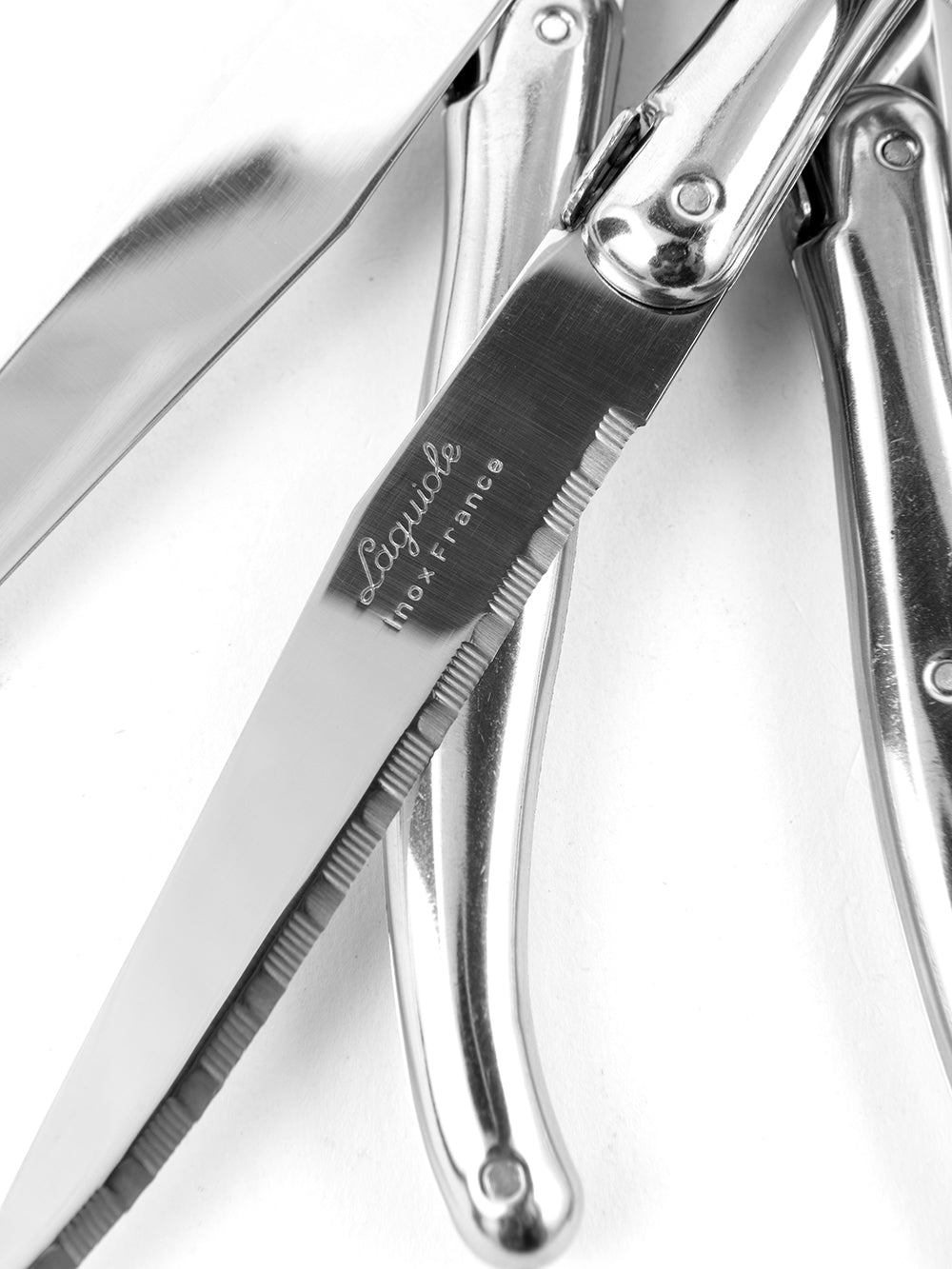 Laguiole 6 Piece Steak Knife Set, Stainless Steel in Wood Presentation Box