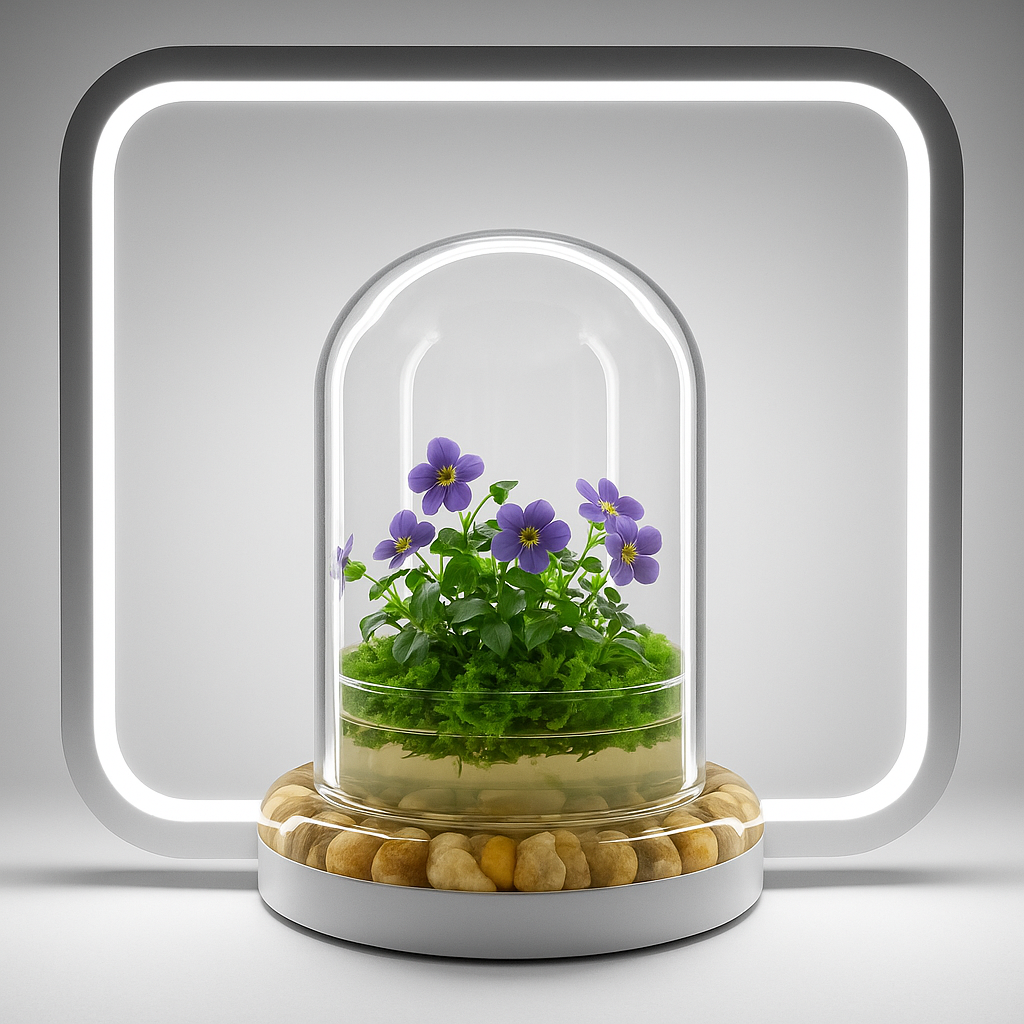 Bloomify Persian Violet lived in Terrarium Jar