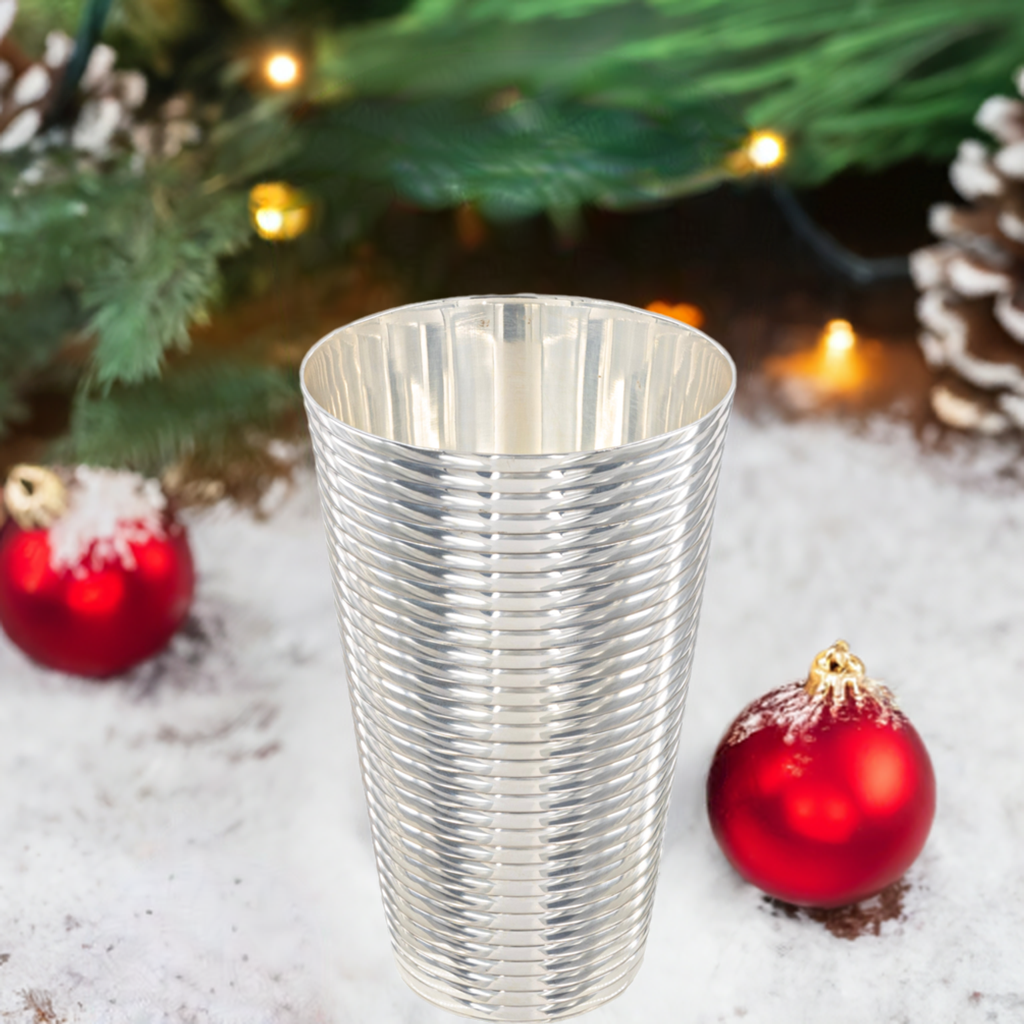 Fluted Silver Tumbler
