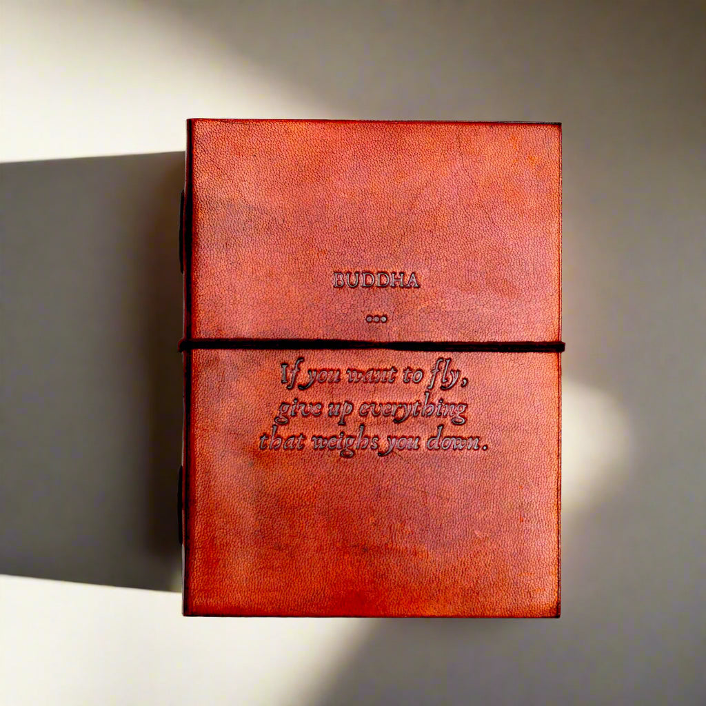 Buddha Quote Leather Journal