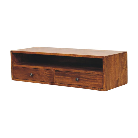 Solid Wood Lunar Wall-Mounted Media Unit