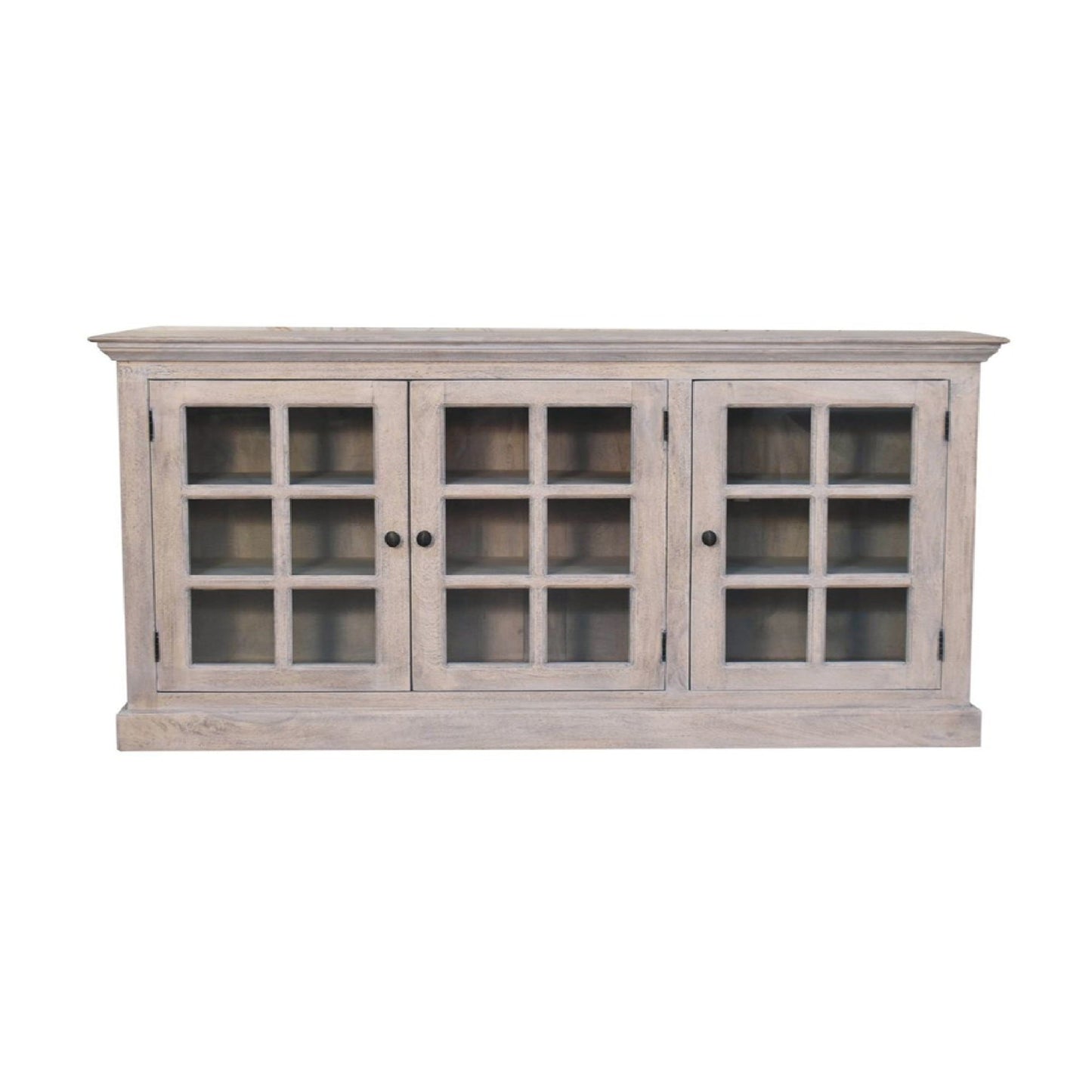 Solid Wood Stone Wash Triple Glazed Cabinet