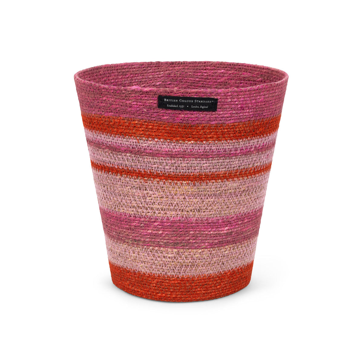 Striped Seagrasss Waste Paper Basket in Guardsman / Neyron