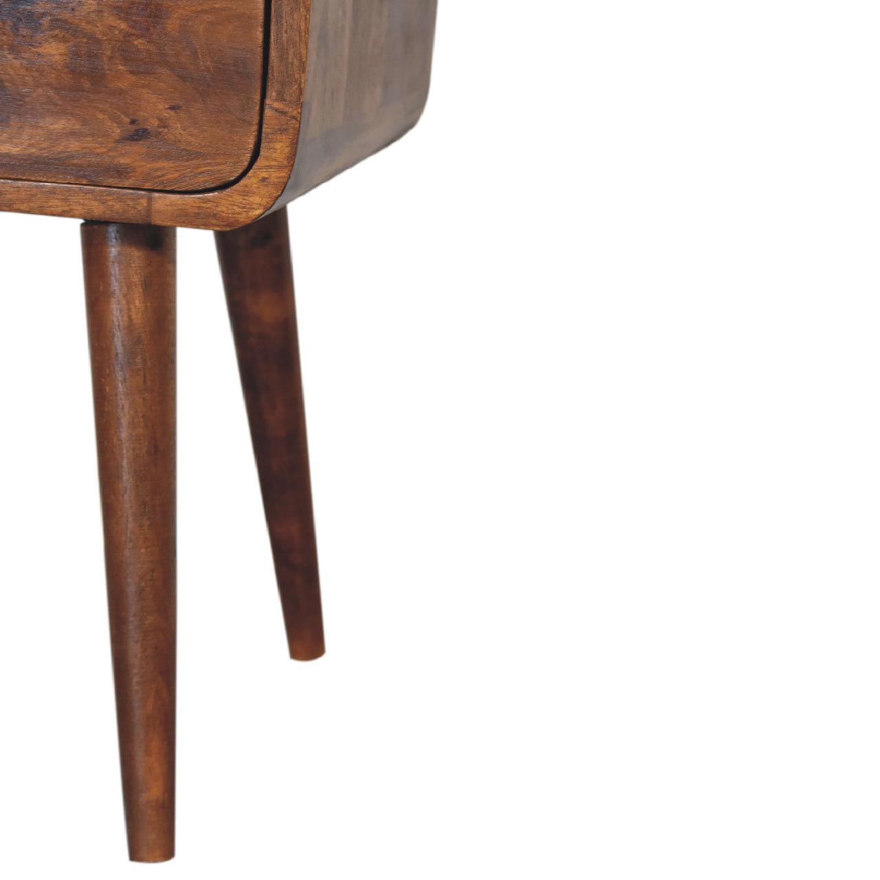 Solid Wood Mini Curve Bedside Table