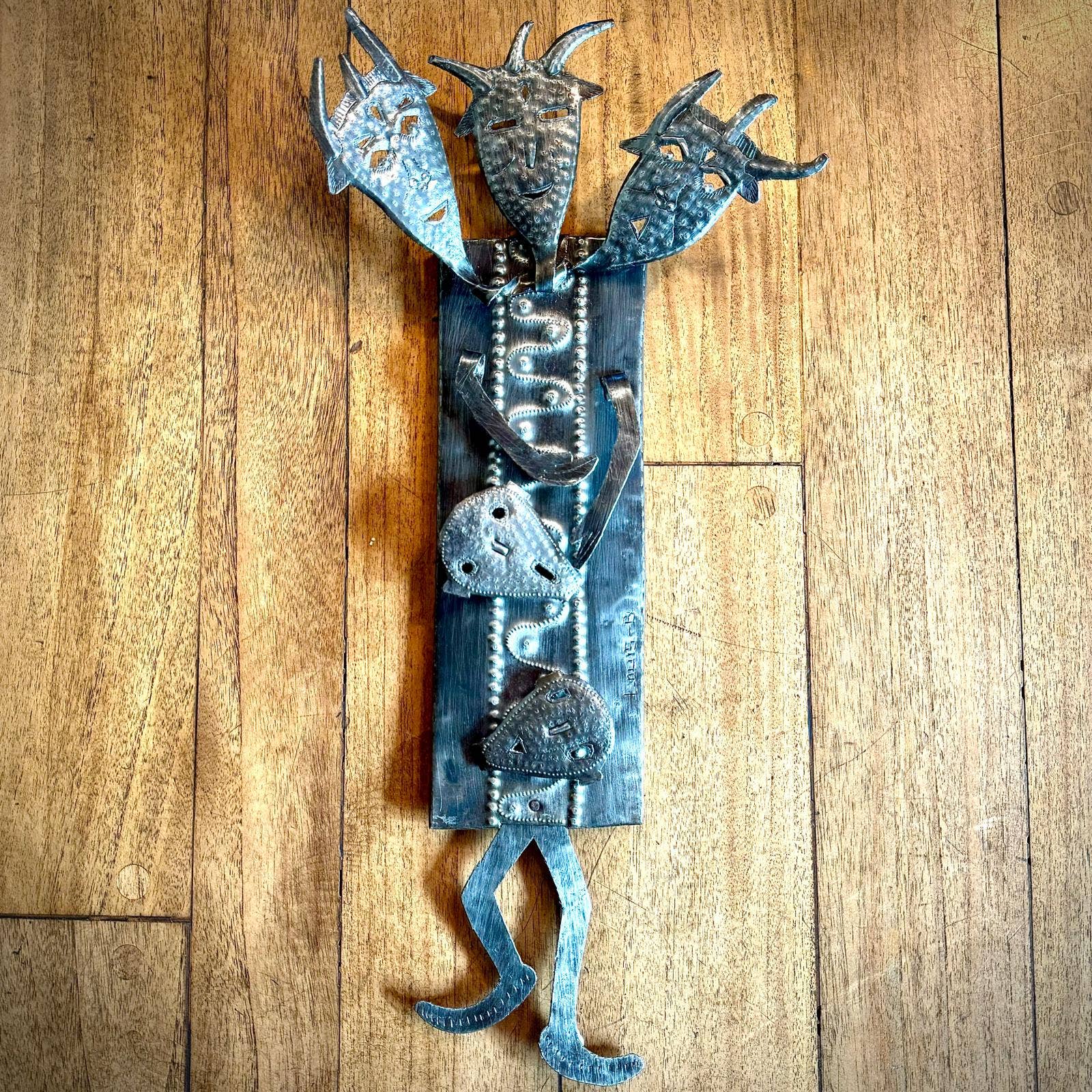 23" x 10" Voodoo Inspired Art Haitian Metal, Fair-trade