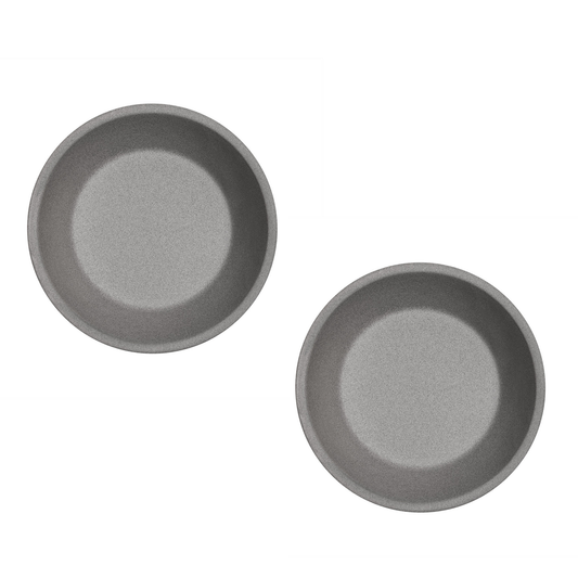 Yuka Deep Plate, Set of 2 in Stone