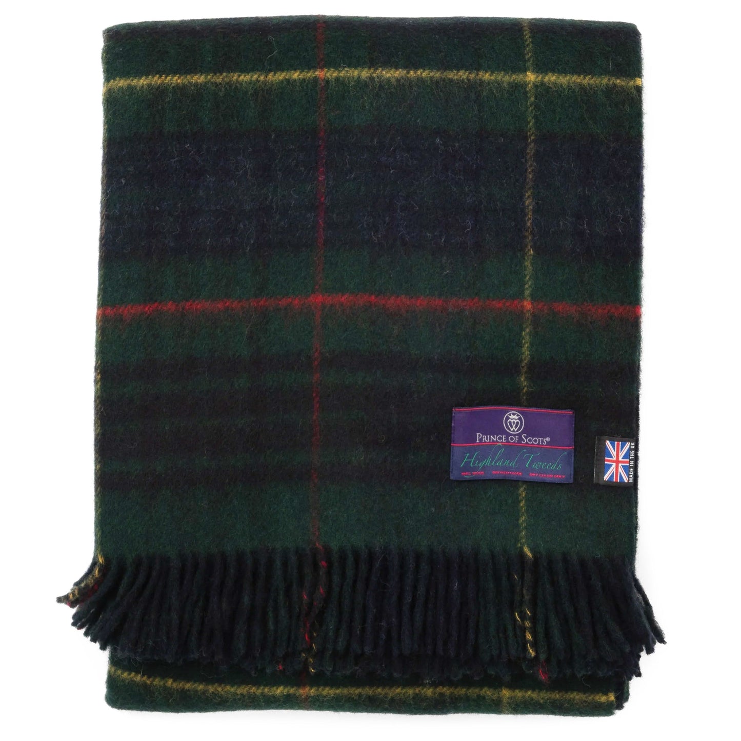 Highland Tweeds Double Cloth Reversible Throw - Hunting Stewart