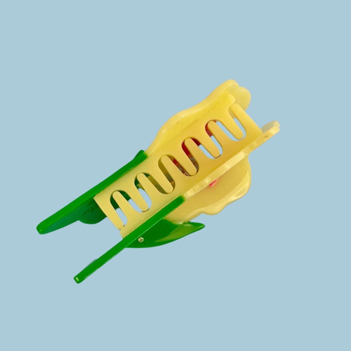 Neon Yellow Flower Hair Claw