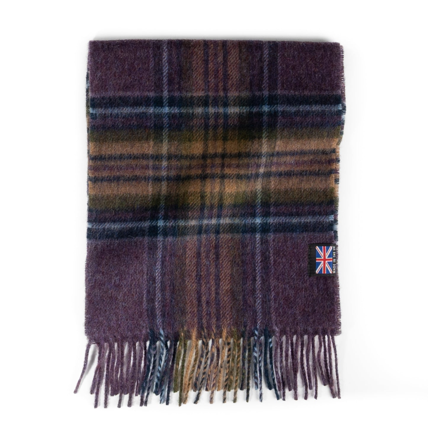 Prince of Scots Fringed Merino Wool Scarf (Heather Stewart)