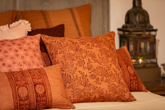 Anjali Cinnamon/Clay Decorative Pillow Cover