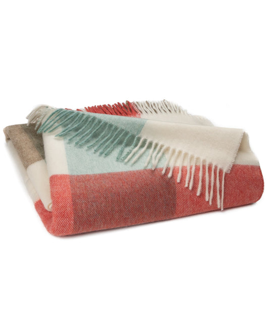 Southampton Home Merino Wool Throw – Block Melon