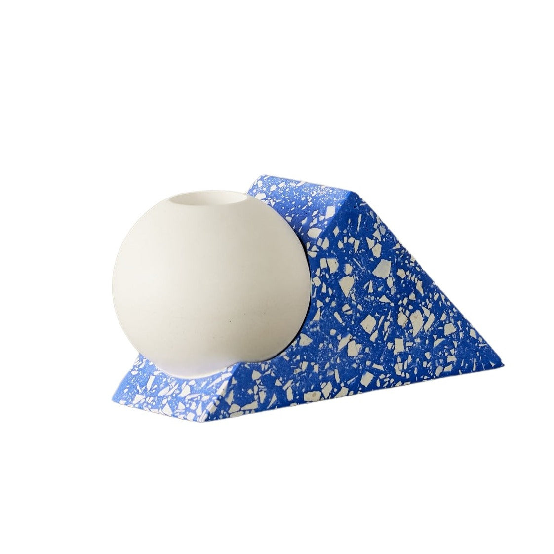 Equilibrium Cobalt Blue Terrazzo Taper Candle Holder