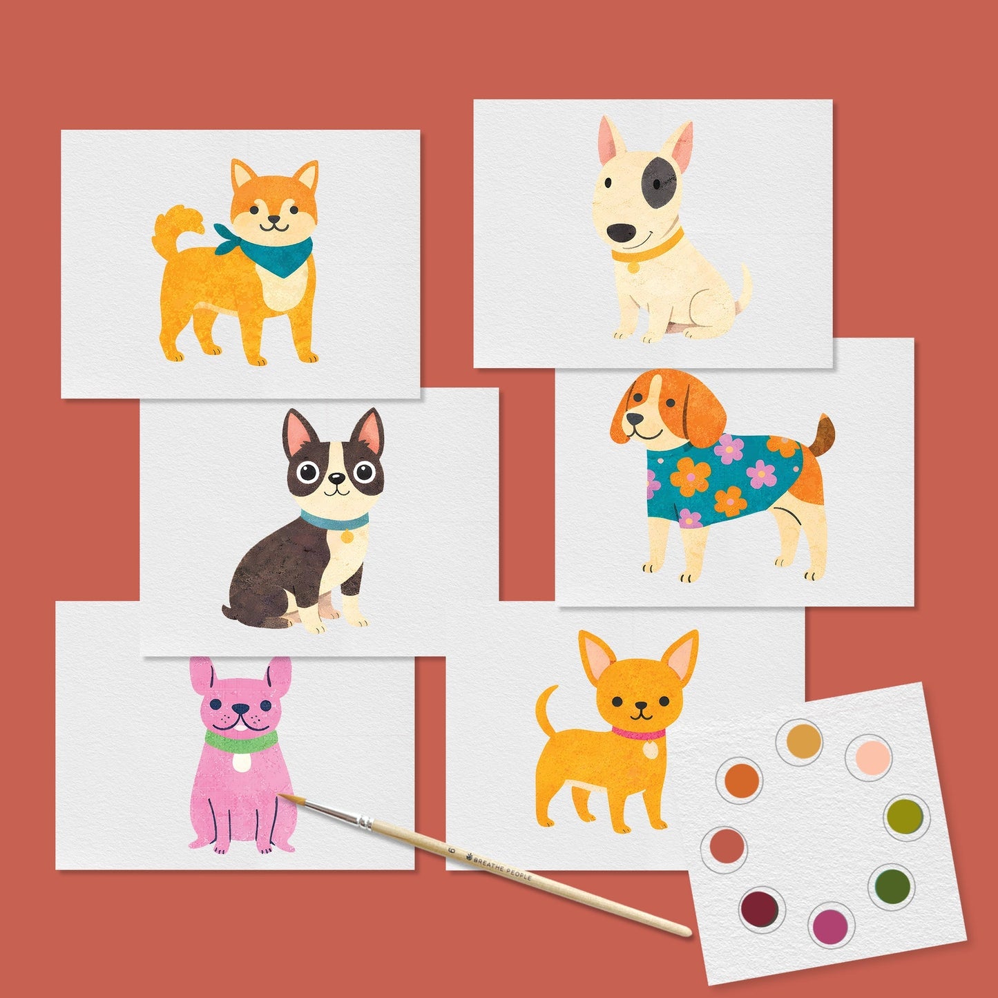 Super Pups Watercolor Postcard Kit