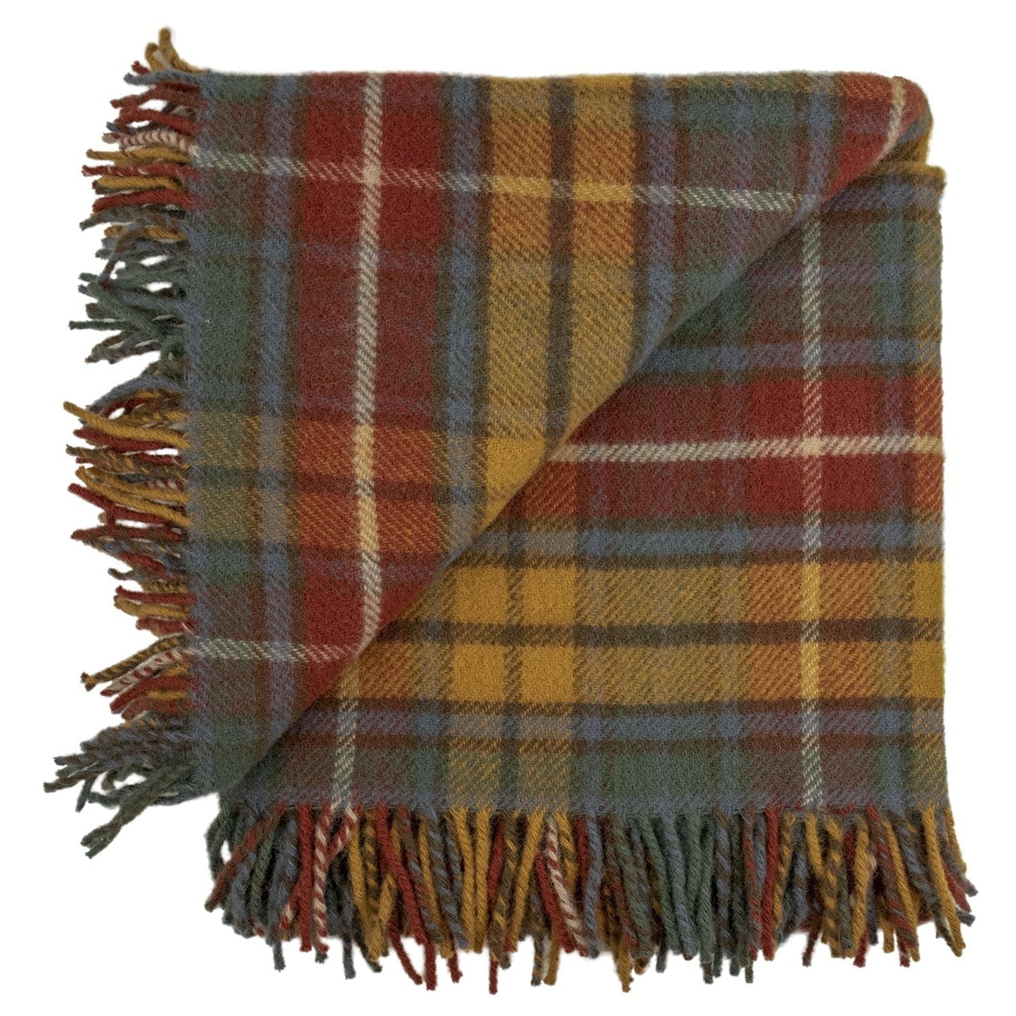 Highland Tweeds Pure New Wool Fluffy Throw ~ Antique Buchanan ~
