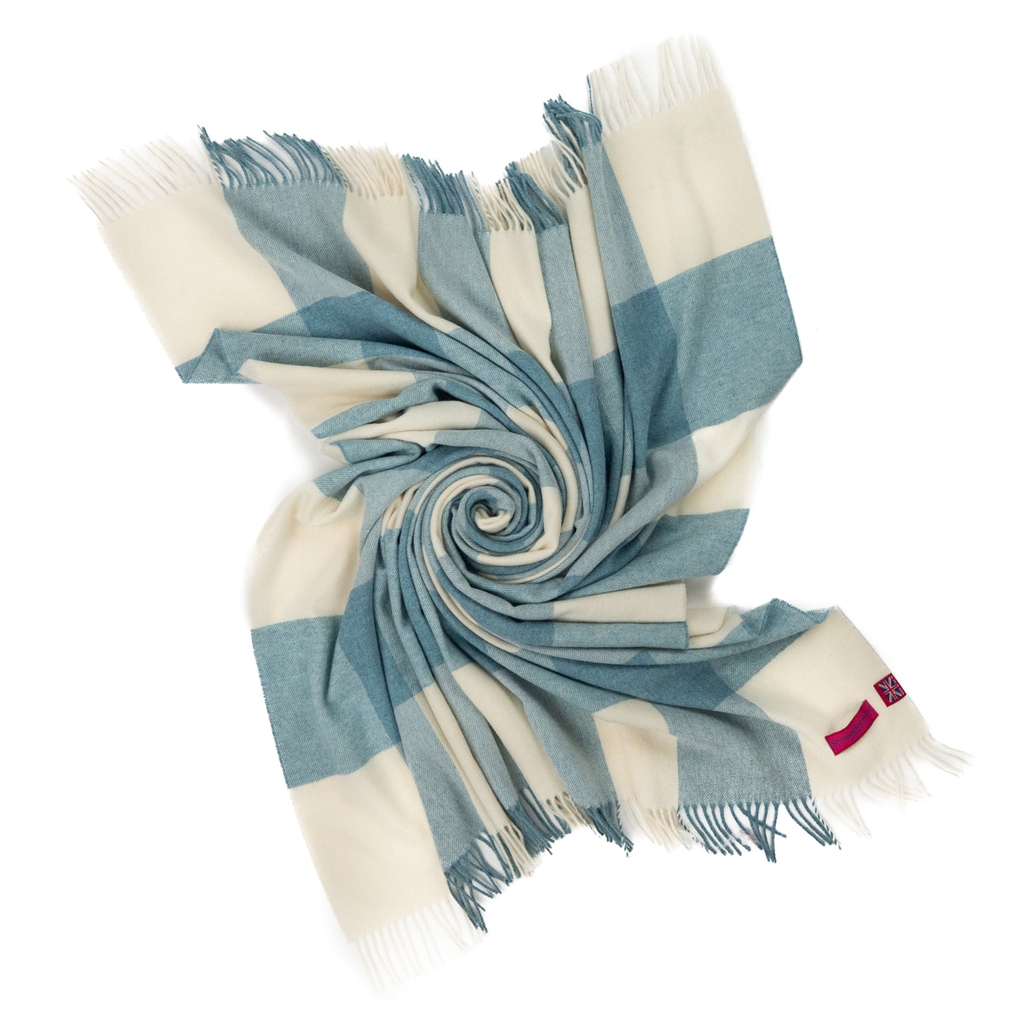 Southampton Home Merino Wool Throw – Block Sky