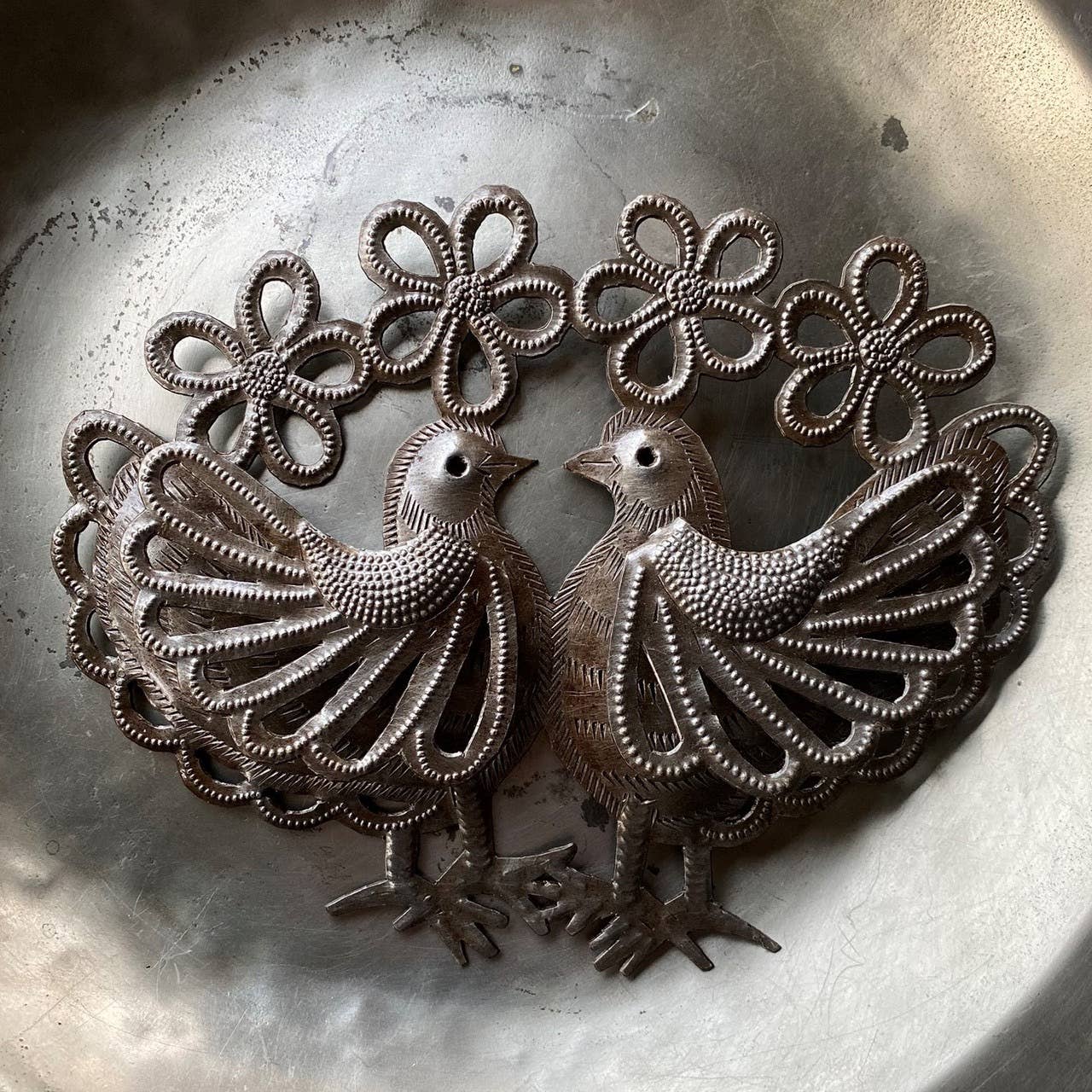 Haitian Metal Dove Wall Art 3D Recycled Steel Fair Trade